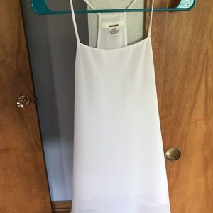 White high rise tank top